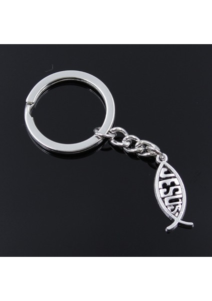 Bronz Tarzı Antika Gümüş/Bronz Takı Balık Isa 27*10Mm Anahtarlık (Yurt Dışından) modelleri