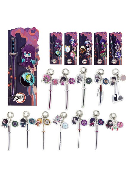 Anahtarlık-H02 Demon Slayer: Kimetsu No Yaiba Akrilik Anahtarlık Broş Anahtarlık Kostüm Anime leri (Yurt Dışından) fiyatları