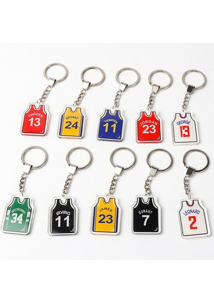 3 Yaratıcı Jersey Anahtarlık Kolye Anahtarlık Basketbol Fanı Takı Basketbol Sever Süs Eşyası (Yurt Dışından) fiyatları