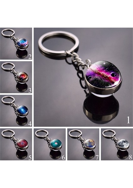 No.2 Boyutu Galaksi Anahtarlık Sanat Uzay Nebulası Galaksi Resimli Kolye Anahtarlık Güneş Sistemi Gezegen Takı Noel si (Yurt Dışından) fırsatları