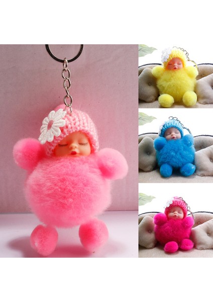 Kırmızı Stil Sevimli Kürklü Tüy Bebek Anahtarlık Kolye Kolye Takı Aksesuarları Çanta Süsü (Yurt Dışından) fiyatları