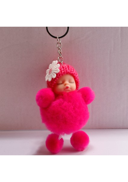 Kırmızı Stil Sevimli Kürklü Tüy Bebek Anahtarlık Kolye Kolye Takı Aksesuarları Çanta Süsü (Yurt Dışından) modelleri
