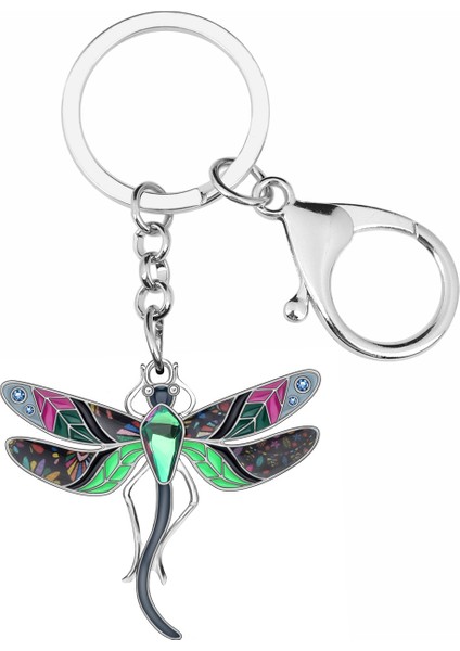 Siyah Stil Kadın Kızlar Için Çanta Anahtarlık Çiçekli Ejderha Sinek Charm Elbise Takı Kolye (Yurt Dışından)