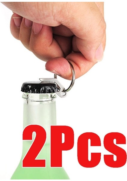 2 Adet Anahtarlık Açıcı Mini Anahtarlık Paslanmaz Çelik Şişe Açacağı Cep Aracı (Yurt Dışından) indirimleri