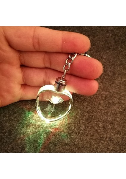 Kırmızı Stil 1 Adet Led Işıklı Kristal Anahtar Feneri Zinciri Anahtarlık Tutucu Tritium (Yurt Dışından) fırsatları