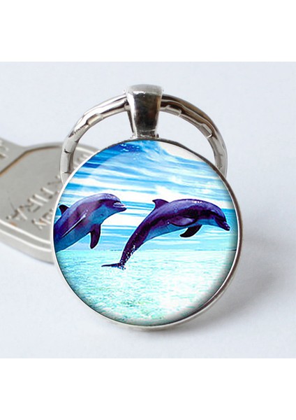 No.3 Boyutu Dolendant Dolphin Anahtarlık Deniz Hayvanı Takı.Hayvan Kolye, Doğum Günü si (Yurt Dışından) modelleri