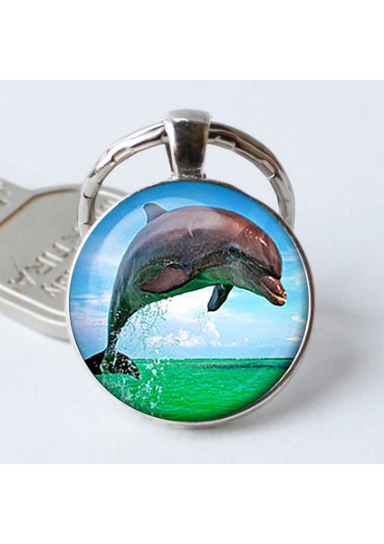 No.3 Boyutu Dolendant Dolphin Anahtarlık Deniz Hayvanı Takı.Hayvan Kolye, Doğum Günü si (Yurt Dışından) fırsatları