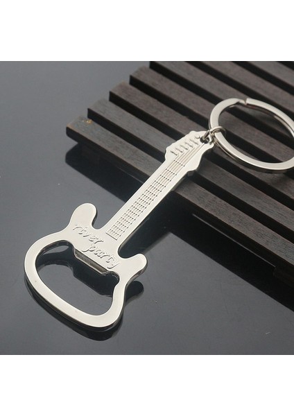 Beyaz Stil X-195 Kocaya Eşe Arkadaşa Için Yaratıcı Gitar Şeklinde Şişe Açacağı Kesici Fonksiyon Anahtarlık-Gümüş Mücevher (Yurt Dışından) fiyatları