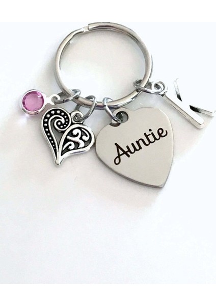 Ametist Stili Y Teyze Anahtarlık, Anahtarlık, Favori Özel Teyze Yeni Doğan Taşlı İlk Tanrı Anne Kız Kardeş Yeğen Nefis Lazer Kazıma (Yurt Dışından) modelleri