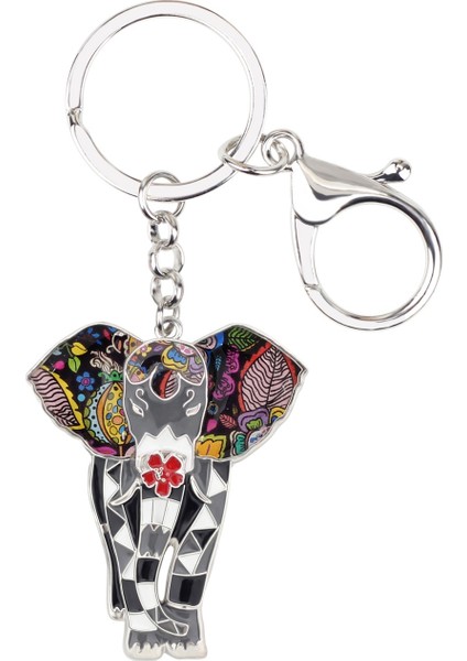 Siyah Stil Kadın Kızlar Gençler Için Fil Anahtarlık Çanta Takı Süs Eşyaları (Yurt Dışından)