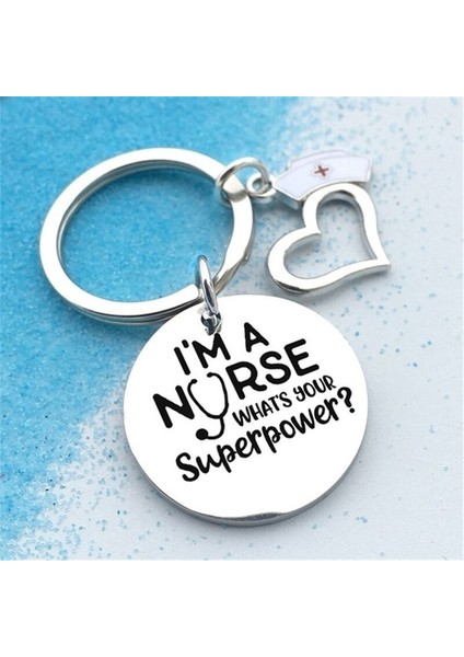 No.2 Boyutu Hemşire Kolye Anahtarlık Hastane Hemşire Günü Kadın Şanslı Anahtarlık Tutucu Takı Çanta (Yurt Dışından)
