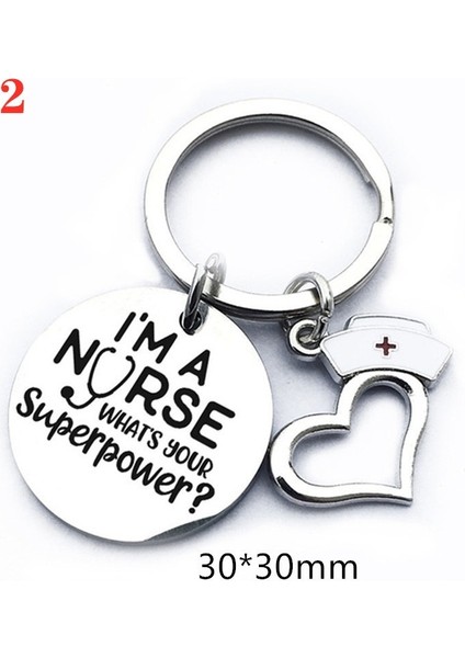 No.2 Boyutu Hemşire Kolye Anahtarlık Hastane Hemşire Günü Kadın Şanslı Anahtarlık Tutucu Takı Çanta (Yurt Dışından) indirimleri