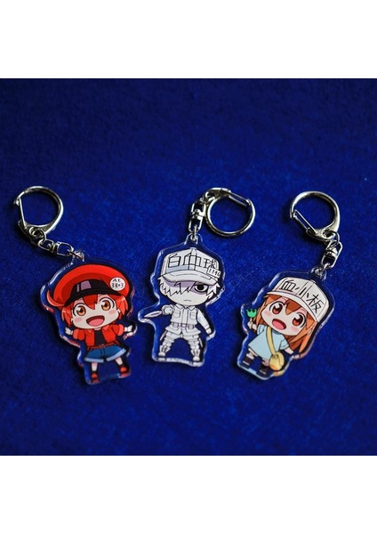 No.9 Boyutu Hataraku Saibou Hücreler Iş Başında Sevimli Akrilik Anahtarlık Şansı Anahtarlık Kozmetik ler (Yurt Dışından) fiyatları