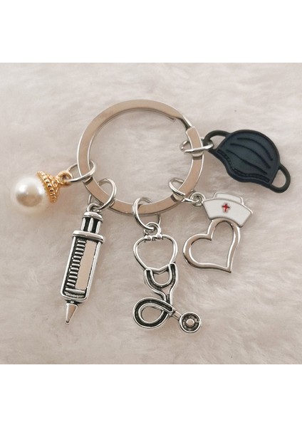 No.6 Boyutu Hemşire Tıbbi Kutu Tıbbi Anahtarlık Iğne Şırınga Steteskop Sevimli Anahtarlık Takı (Yurt Dışından) fiyatları