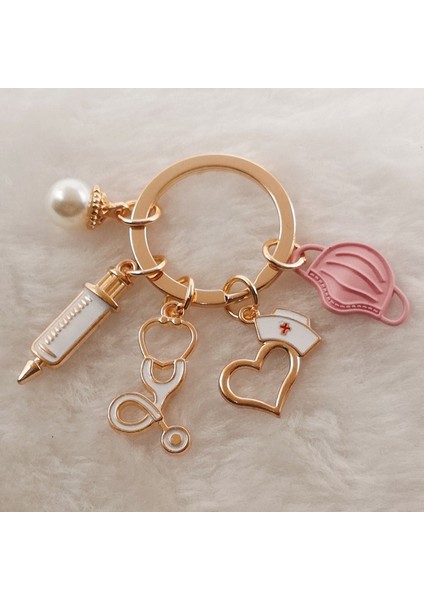 No.6 Boyutu Hemşire Tıbbi Kutu Tıbbi Anahtarlık Iğne Şırınga Steteskop Sevimli Anahtarlık Takı (Yurt Dışından) indirimleri