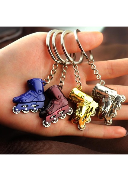 Altın Tarzı 2018 Yeni Mini Paten Kolye Mıknatıs Anahtarlık Anahtarlık Tutucu Çanta Süsü (Yurt Dışından) modelleri