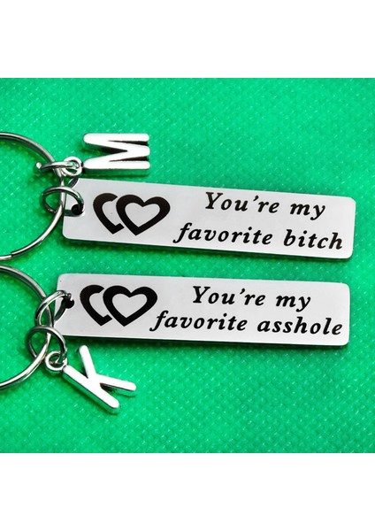 Pislik Z Sen Benim Favori Orospuçocuk Çifti Paslanmaz Çelik Anahtarlık Christmas Yıl Dönümü si Sevgililer Günü si 26 Harf Seçilebilir (Yurt Dışından) modelleri