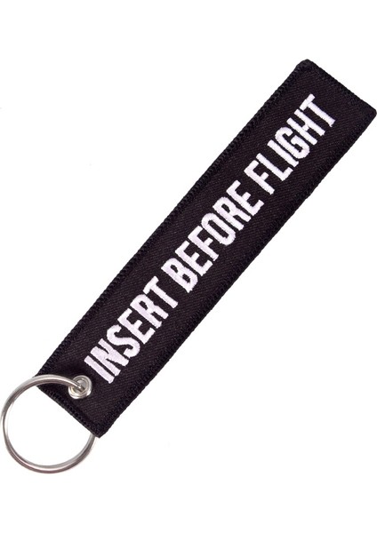 Siyah Stil 3 Parça 3 Adet Araba Anahtarlık Insert Before Flıght Nakış Anahtarlıklar Motosikletler Oem Anahtar Zincirleri Havacılık leri (Yurt Dışından)