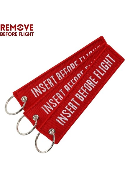 Siyah Stil 3 Parça 3 Adet Araba Anahtarlık Insert Before Flıght Nakış Anahtarlıklar Motosikletler Oem Anahtar Zincirleri Havacılık leri (Yurt Dışından) fırsatları