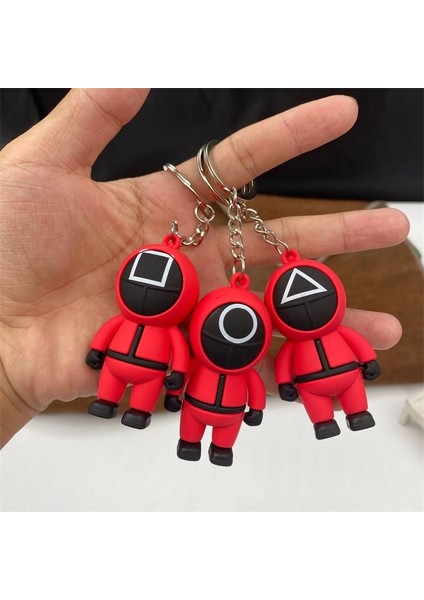 3D Ahtapot Oyunu Figür Maskesi Anahtarlık Şans Kolye Aksesuarları Turuncu Altı Koz Cosplay Anahtarlıklar Bayanlar Kadınlar Erkekler Çocuklar Anahtarlık Oyuncak (Yurt Dışından)