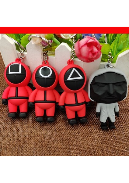 3D Ahtapot Oyunu Figür Maskesi Anahtarlık Şans Kolye Aksesuarları Turuncu Altı Koz Cosplay Anahtarlıklar Bayanlar Kadınlar Erkekler Çocuklar Anahtarlık Oyuncak (Yurt Dışından) modelleri