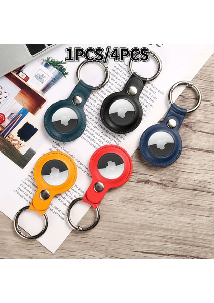 Yeşil Stil 4 Adet Apple Airtags Için Deri Koruyucu Kılıf Kılıf Kılıf Kabuk Bluetooth Kablosuz Takipci Kaybolmaz Cihaz Anahtarlık (Yurt Dışından) indirimleri