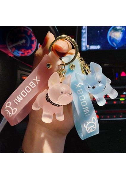 Yeşil Stil Kadın Çanta Asma Kolye Şeffaf Renkli Köpek Anahtarlık Erkek Araba Anahtarlık Noel si (Yurt Dışından) fiyatları