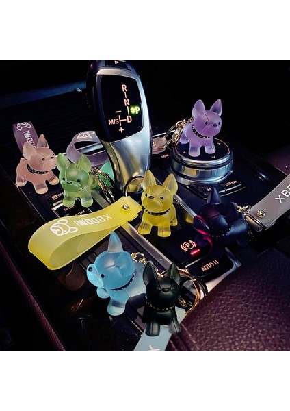 Yeşil Stil Kadın Çanta Asma Kolye Şeffaf Renkli Köpek Anahtarlık Erkek Araba Anahtarlık Noel si (Yurt Dışından) indirimleri