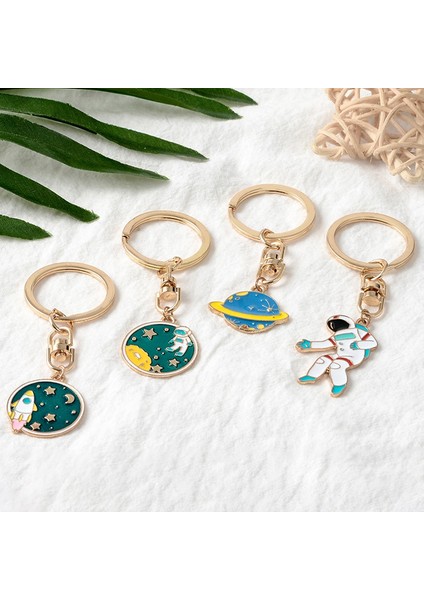 No.1 Boyutu Uzay Yolculuğu Anahtarlık Karikatür Astronot Roket Gezegen Anahtarlık Sevimli Evren Anahtarlık Dış Uzay Takı (Yurt Dışından) fiyatları