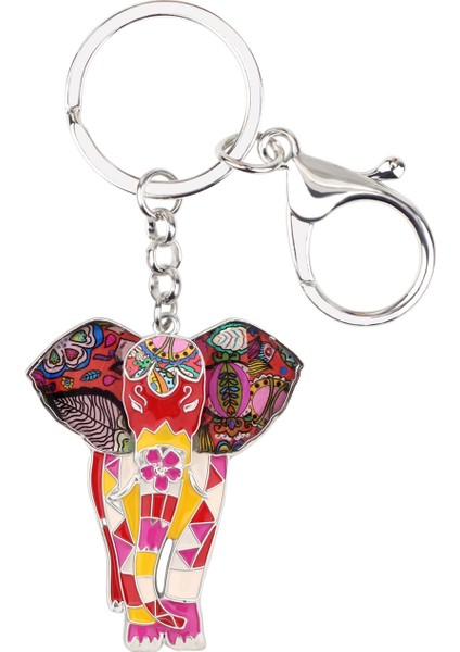 Kırmızı Stil Kadın Kızlar Gençler Için Fil Anahtarlık Çanta Takı Süs Eşyaları (Yurt Dışından)