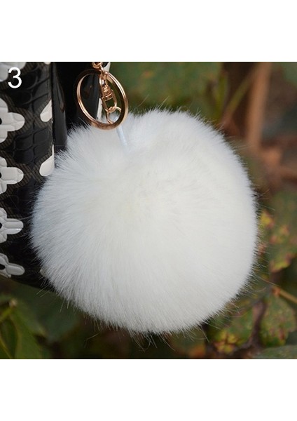 Siyah Stil Moda Aksesuarları Tüylü Top Anahtarlık Çanta Anahtar Asma Kolye Kuyruk Aksesuarları (Yurt Dışından) fiyatları