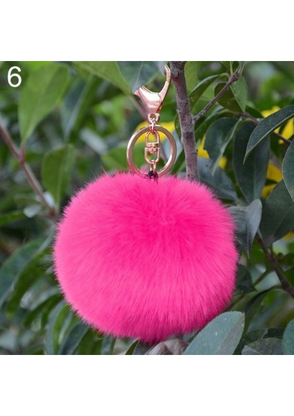 Siyah Stil Moda Aksesuarları Tüylü Top Anahtarlık Çanta Anahtar Asma Kolye Kuyruk Aksesuarları (Yurt Dışından) fırsatları