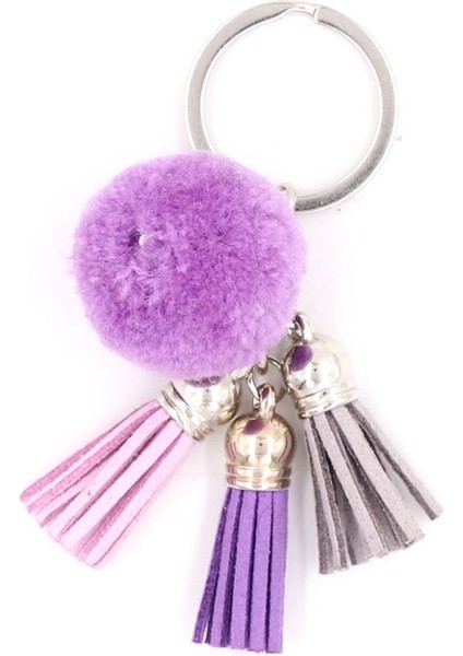 Kırmızı Boho Renkli Püsküllü Çanta Asma Anahtarlık Ponpon Araba Anahtarlık Saç Topu Kadınlar Için Takı (Yurt Dışından) fırsatları
