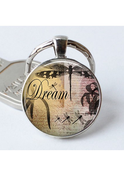 No.4 Boyutu Gül Camlı Yusufçuk Kolye Ve Anahtarlık Seti (Yurt Dışından)