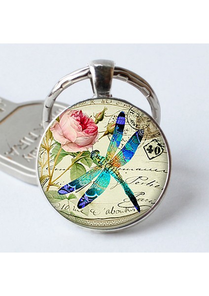 No.4 Boyutu Gül Camlı Yusufçuk Kolye Ve Anahtarlık Seti (Yurt Dışından) modelleri