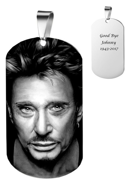 Kolye Kişiselleştirilmiş Fotoğraf Kolye Kolye Kadın Erkek Bijoux Johnny Hallyday Anıları- (Yurt Dışından) fiyatları