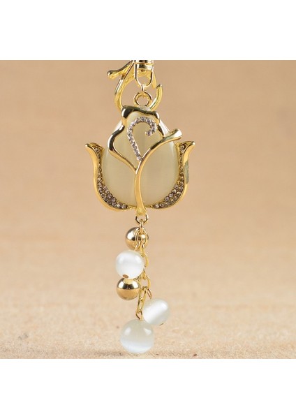 Pembe Tarzı Kristal Gül Araba Anahtarlığı Kadın Çantaları Anahtarlık Erkek Araba Anahtarlığı Gül Anahtarlık (Yurt Dışından) fiyatları