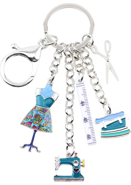 Kırmızı Stil Kızlar Için Takı Cüzdan Çanta Şansları Amaca Çelik Alaşım Dikiş Makinesi Veya Ütü Cetvel Elbise Standı Anahtarlık Araçları Anahtarlık Mücevher (Yurt Dışından) fırsatları