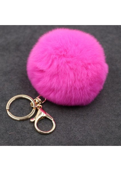 Mavi Stil 8Cm3.14 Inç Gerçek Tavşan Kürk Toplu Peluş Kürk Anahtarlık Pom Pom Anahtarlık Püskül Araba Çanta Anahtarlık Kolye (Yurt Dışından) fırsatları