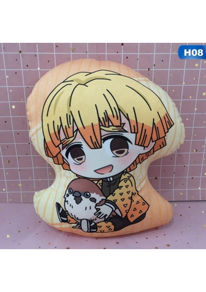 H08 Yeni Stiller Anime Demon Slayer: Kimetsu No Yaiba Çizgi Film Kostüm Peluş Anahtarlık Baskı Anahtarlık Sevimli Araba Çanta Kolye Aksesuarları (Yurt Dışından)