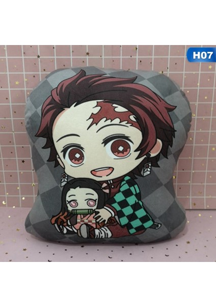 H08 Yeni Stiller Anime Demon Slayer: Kimetsu No Yaiba Çizgi Film Kostüm Peluş Anahtarlık Baskı Anahtarlık Sevimli Araba Çanta Kolye Aksesuarları (Yurt Dışından) fırsatları