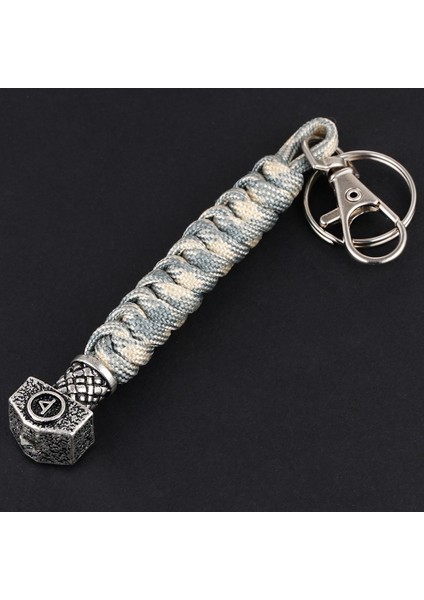 Bej Tarzı 1 Adet Thor Viking Runes Çekiç Boncuklu Paracord Anahtarlık Anahtarlık Anahtarlık Lobster Toka İle - E-Ticaret Başlığı (Yurt Dışından)
