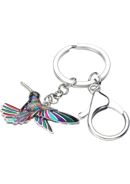 Mavi Stil Kadın Kız Çocuklar Için Kuş Anahtarlık Takı Kolye Hayvan Takı El Çantası Aksesuar Patika Enamel Alaşım Çiçekli Kuş Anahtarlıklar Anahtarlık (Yurt Dışından) modelleri