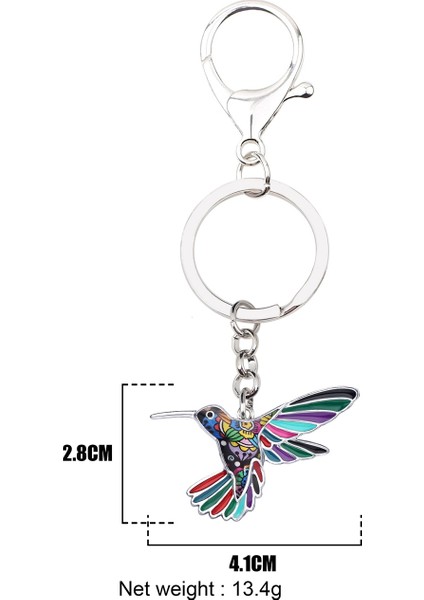 Mavi Stil Kadın Kız Çocuklar Için Kuş Anahtarlık Takı Kolye Hayvan Takı El Çantası Aksesuar Patika Enamel Alaşım Çiçekli Kuş Anahtarlıklar Anahtarlık (Yurt Dışından) indirimleri