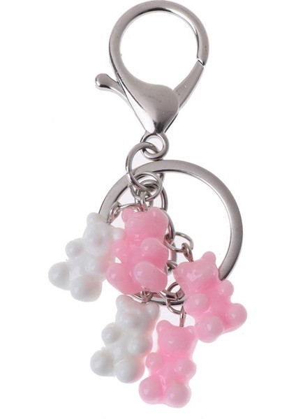 D Kadınlar Için Renkli Ayı Jölesi Şanslı Kolye Anahtarlık Bag Aksesuarları Key Chain Key Ring Mücevher. (Yurt Dışından)