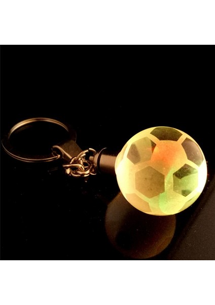 Futbol 3D Moda Renkli Parıltılı Kristal Basketbol Futbol Dünya Anahtarlık Kolye (Yurt Dışından)