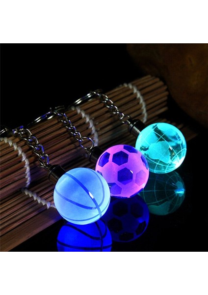 Futbol 3D Moda Renkli Parıltılı Kristal Basketbol Futbol Dünya Anahtarlık Kolye (Yurt Dışından) fırsatları