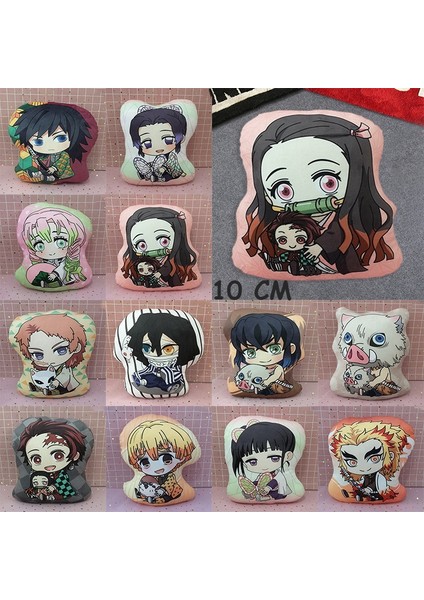 H03. Yeni Stiller Anime Demon Slayer: Kimetsu No Yaiba Çizgi Film Kostüm Peluş Anahtarlık Baskı Anahtarlık Sevimli Araba Çanta Kolye Aksesuarları (Yurt Dışından)