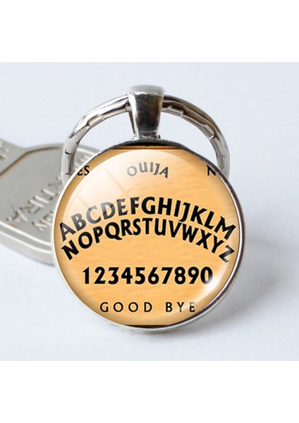 Gümüş Tarzı No.7 Boyutu Vintage Ouija Tahtası Cam Anahtarlık Gümüş Anahtarlık Araba Aksesuarları Çanta Kolye Erkekler Ve Kadınlar Için (Yurt Dışından) indirimleri