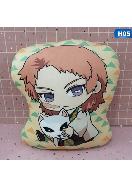 H05 Yeni Stiller Anime Demon Slayer: Kimetsu No Yaiba Çizgi Film Kostüm Peluş Anahtarlık Baskı Anahtarlık Sevimli Araba Çanta Kolye Aksesuarları (Yurt Dışından)